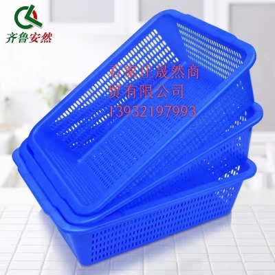 塑料筐 白色 品牌齊魯安然長402*寬311*高123MM